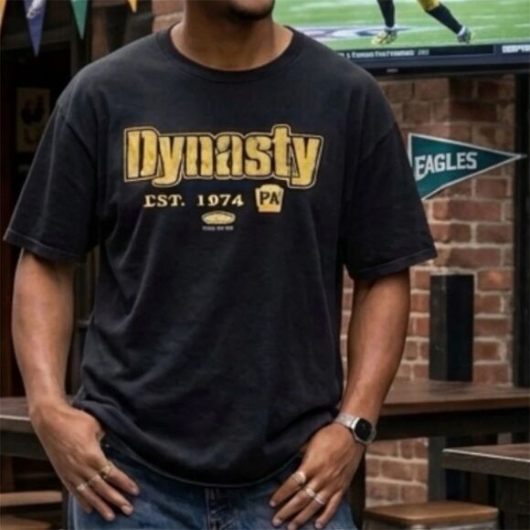 Smack Other - NFL Pittsburgh Steelers Dynasty Mens 2XL Three Rivers Beer 6 Pack Smack Talk Y2K
